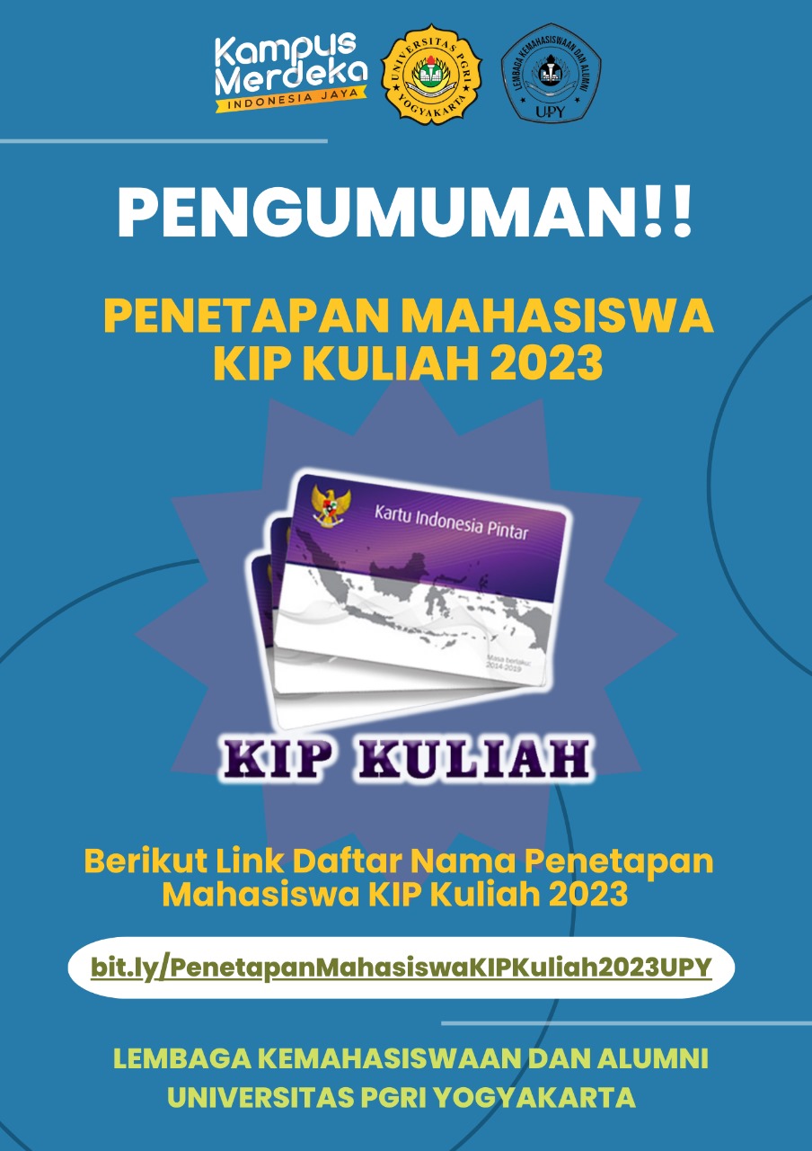 Pengumuman Penerimaan Mahasiswa KIP di Universitas PGRI Yogyakarta