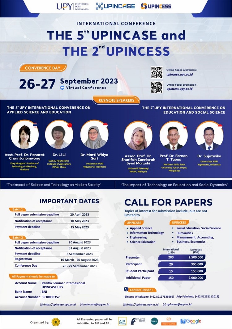 Universitas PGRI Yogyakarta Akan Menyelenggarakan Seminar Internasional Upincase Ke-4 Tahun 2023