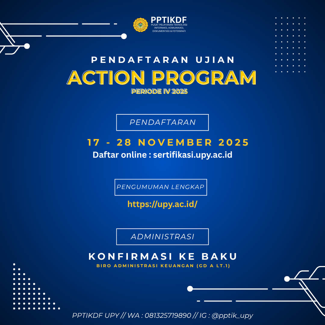 PENGUMUMAN PENDAFTARAN UJIAN ACTION PROGRAM PERIODE IV Th 2025