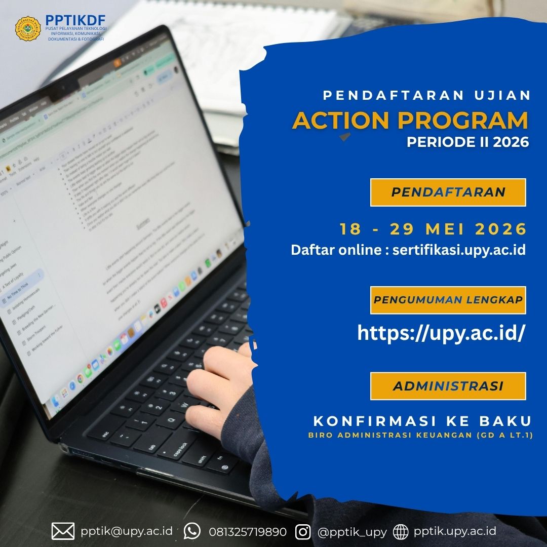 PENGUMUMAN PENDAFTARAN UJIAN ACTION PROGRAM PERIODE II Th 2026