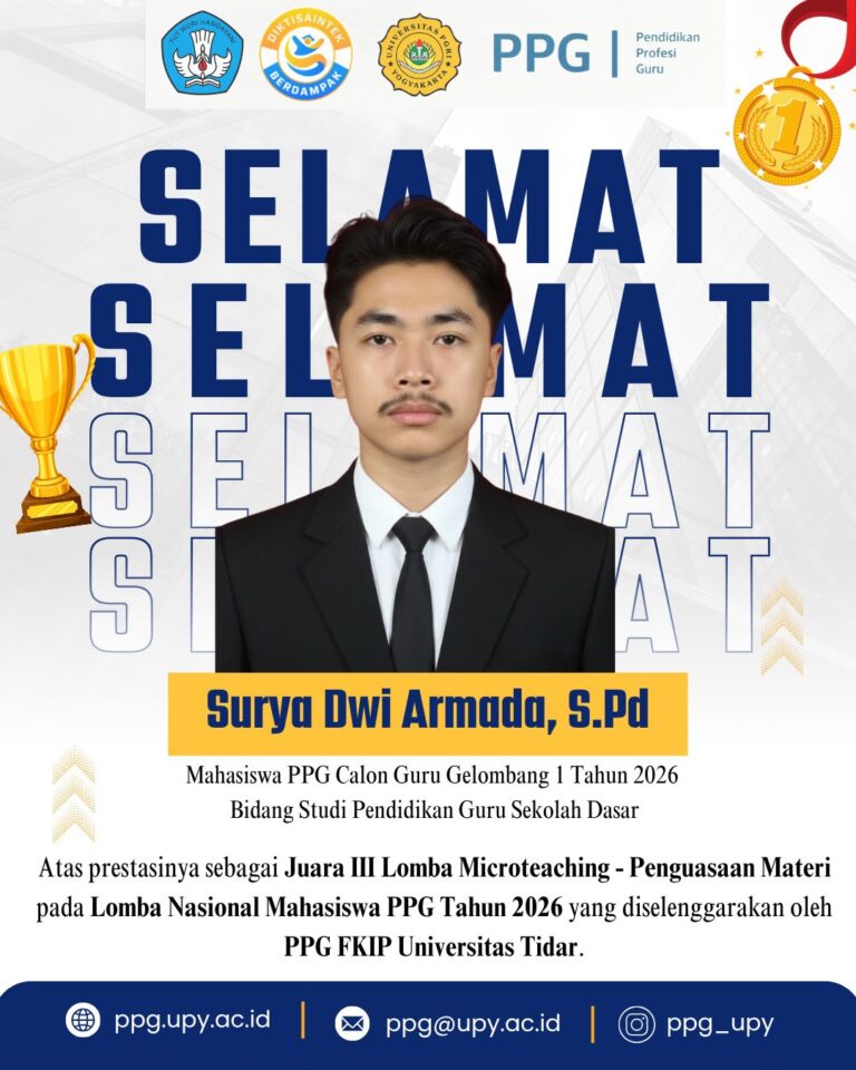 Mahasiswa PPG UPY Raih Juara III Lomba Microteaching Nasional 2026